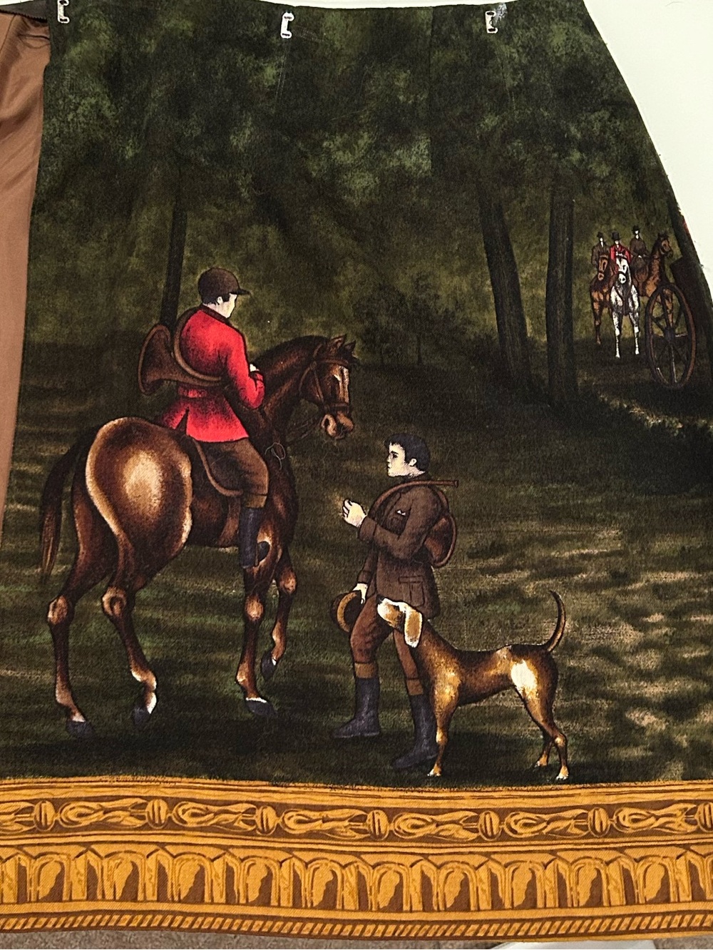 Ralph Lauren Equestrian Print Wrap Skirt - Picture 7 of 12